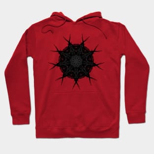 Dark scribbled mandala Hoodie